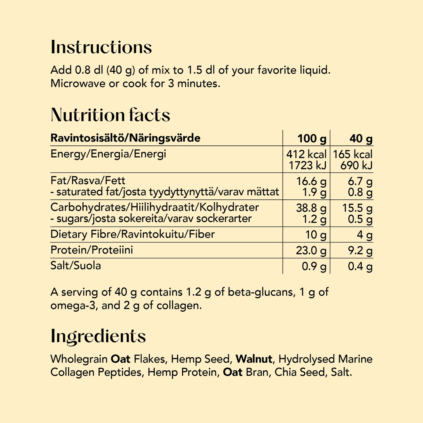 MORNINGS PORRIDGE MIX - ORIGINAL